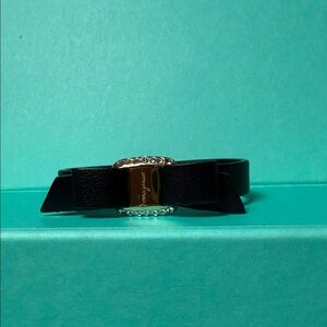 Elegant Black Bow Bracelet Authentic Ferragamo